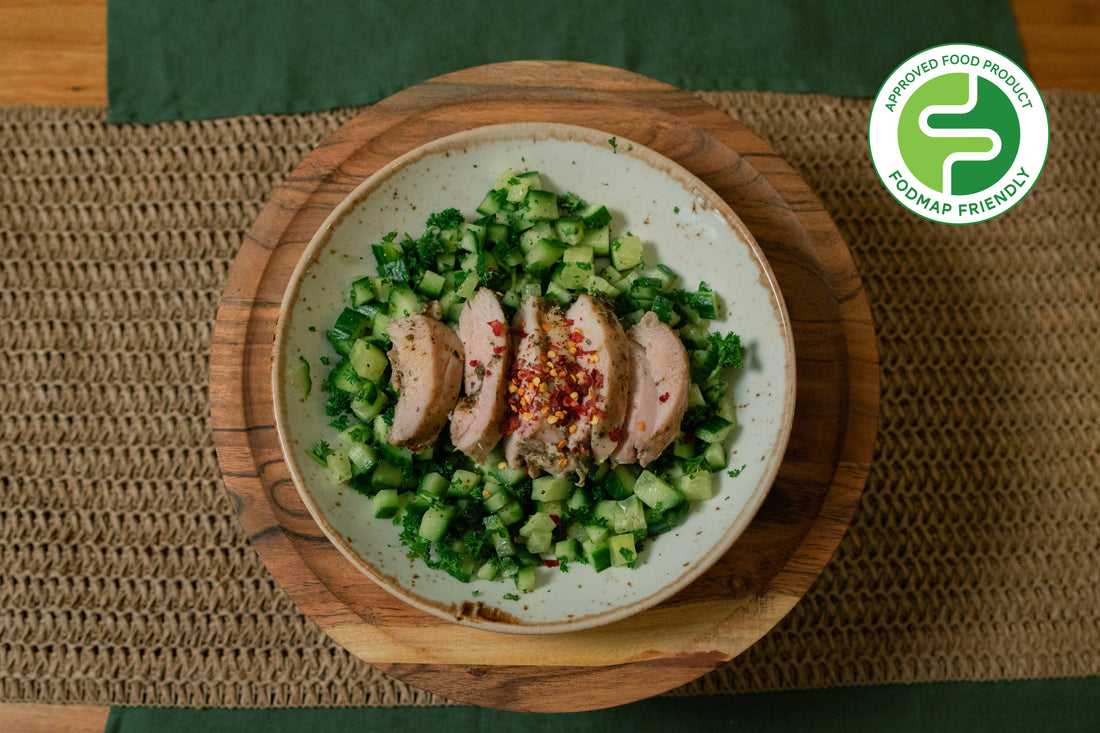 Low FODMAP Chicken Cucumber Salad