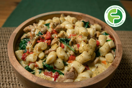 Low FODMAP Creamy Spinach Gnocchi