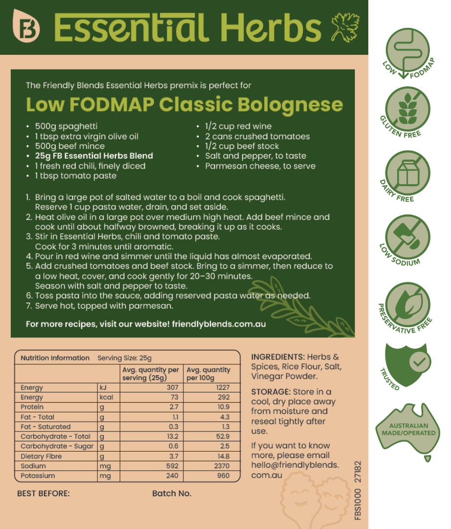 friendly blends low fodmap spices